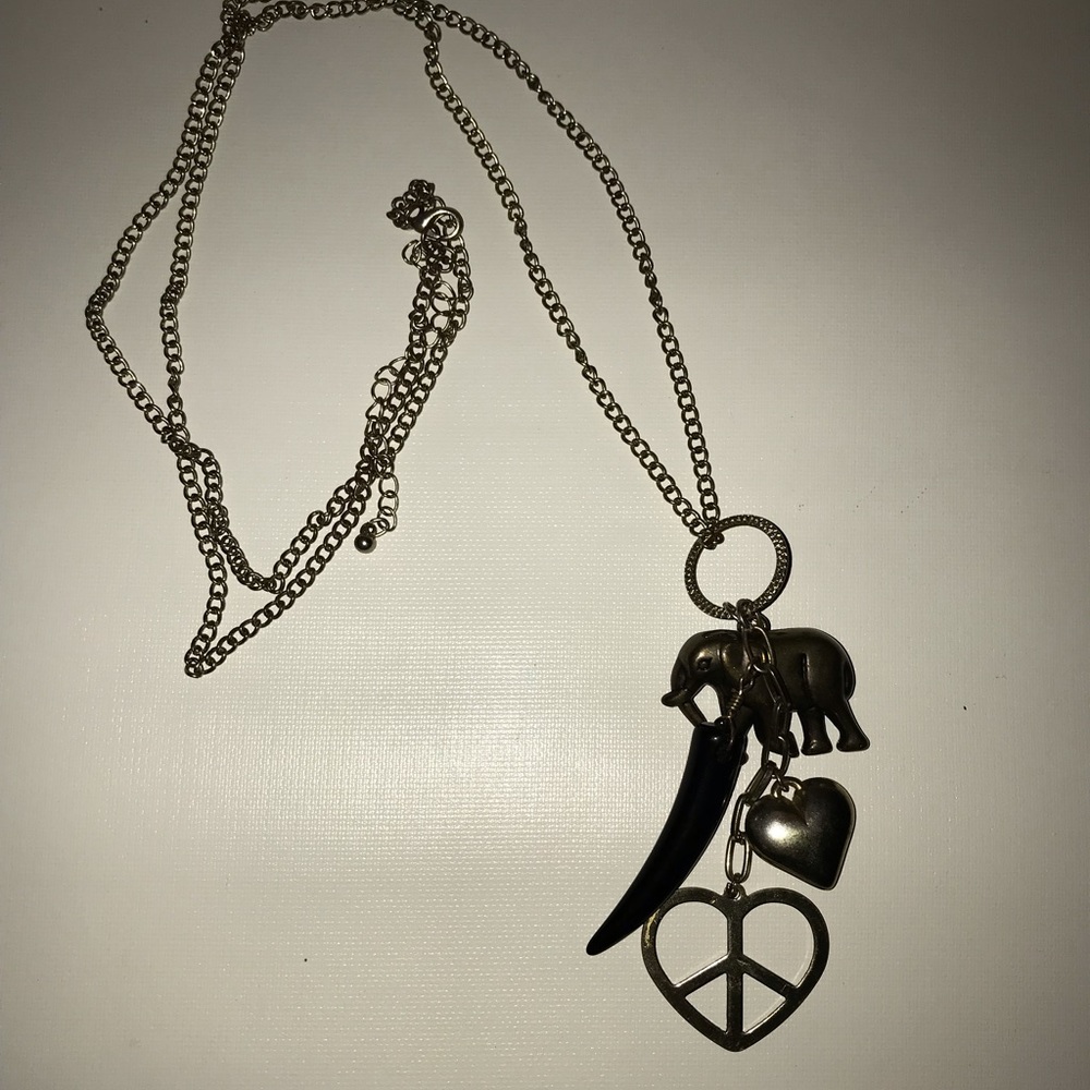 Gold long necklace